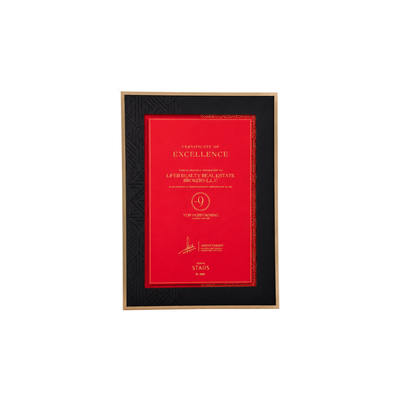 Sobha Star Certificate